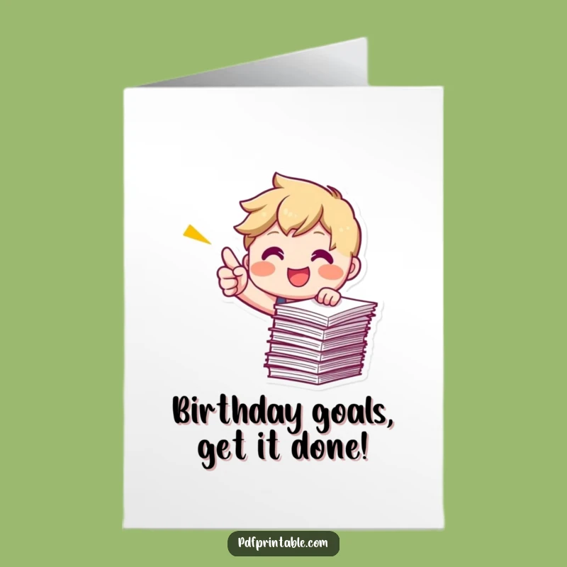 Free Printable Pointer Character Birthday Card: You're the Best, Downloadable!