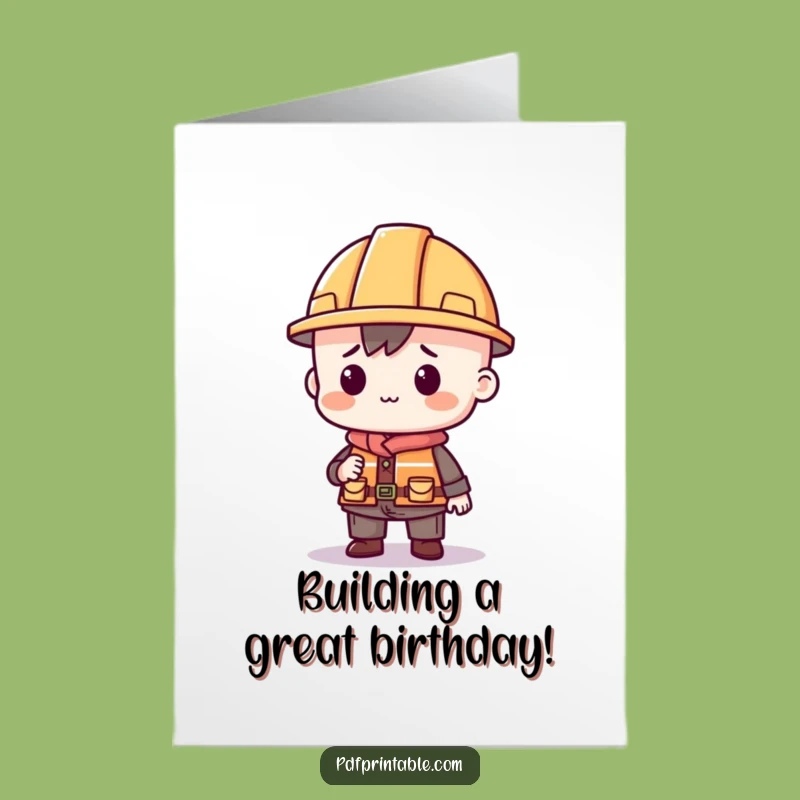 Funny Free Printable Birthday Card: Building Blocks of Fun - DIY Gift