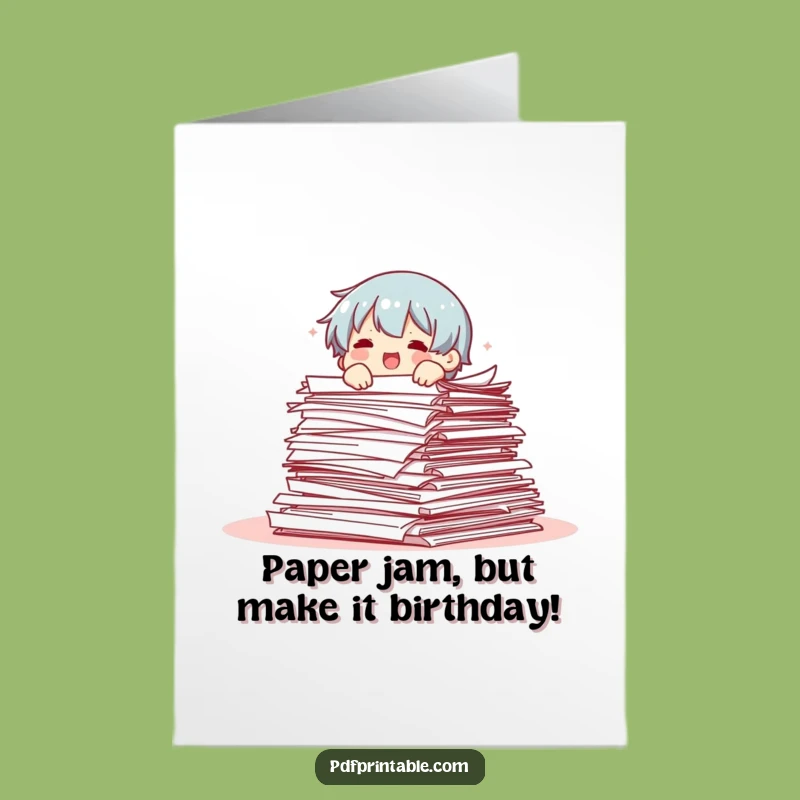 Funny Free Printable Birthday Card: Tumbly Paper Chaos - Hilarious Downloadable Gift