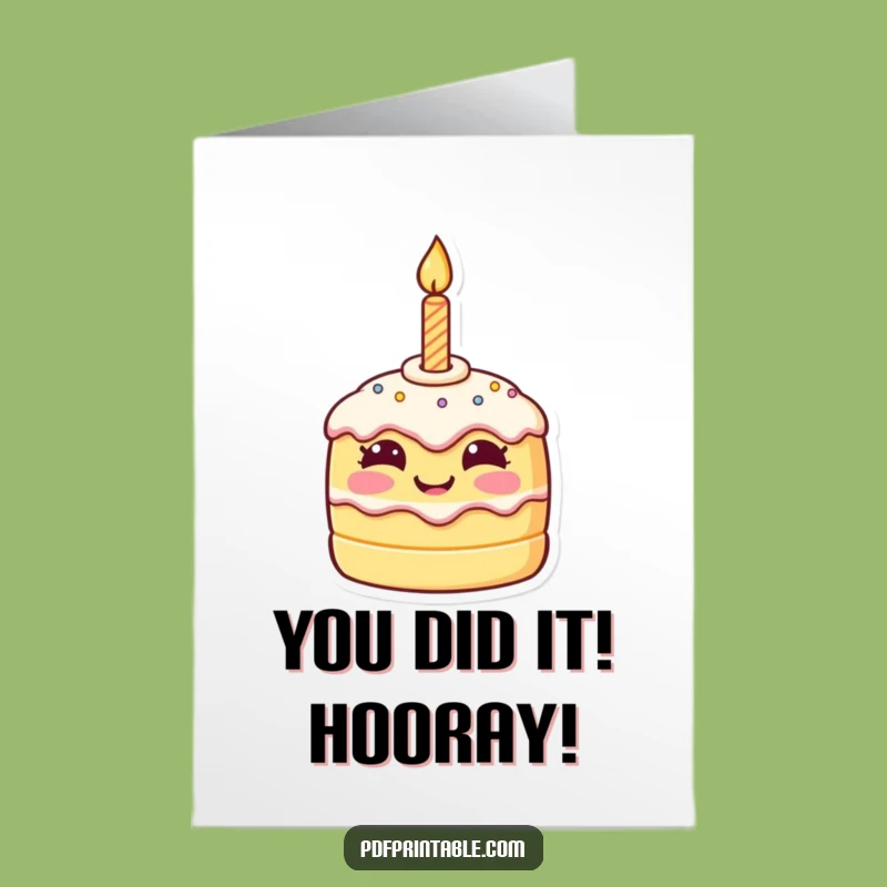 Free Printable Congrats Cake Card: Joyful Downloadable for Any Achievement