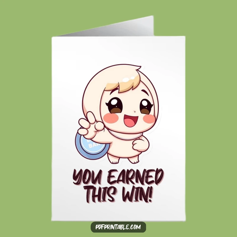 Free Printable Congrats Card: Excited Button Pusher Design for a Humorous Downloadable Gift