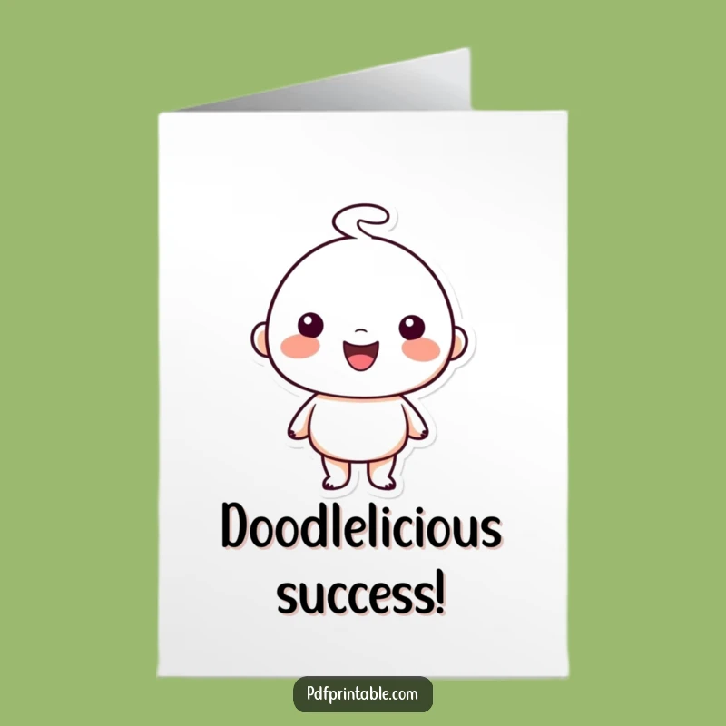 Free Printable Congrats Card: Happy Artist Doodle, Funny Downloadable Gift Idea