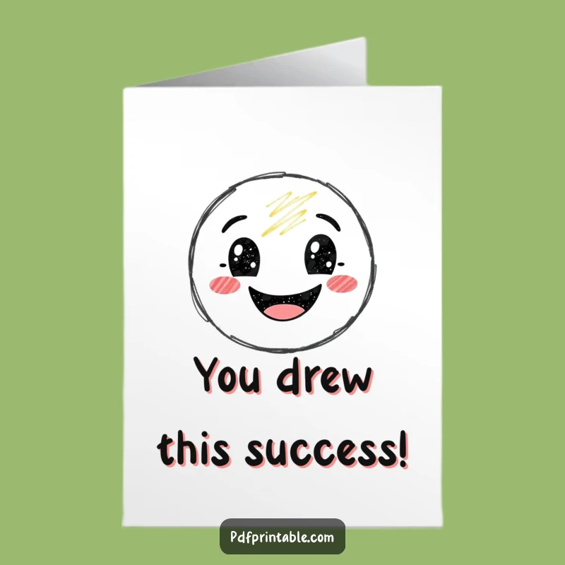 Free Printable Congrats Card: Hilarious Crayon Smile, Downloadable DIY for Big News