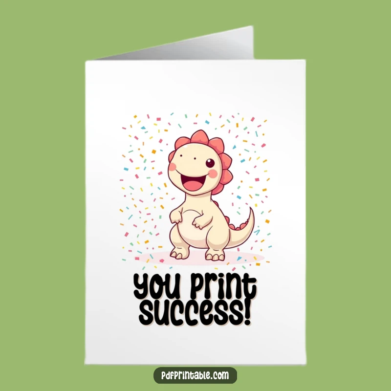 Free Printable Congrats Card: Dino Printer for a Colorful, Downloadable Celebration