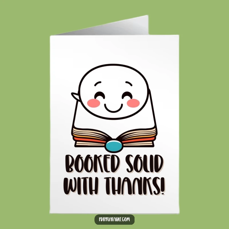 Free Printable Thank You Card: Book Character - Grateful Smile Download!