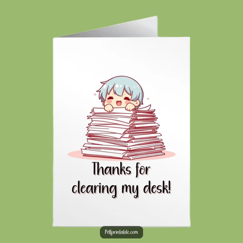 Funny Free Printable Thank You Card: Paperwork Savior - Heartfelt Downloadable Gift