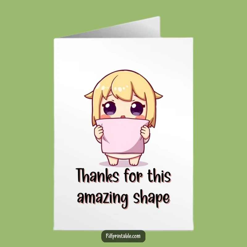 Free Printable Surprise Fold Thank You Card: Wow Thanks!, Downloadable!