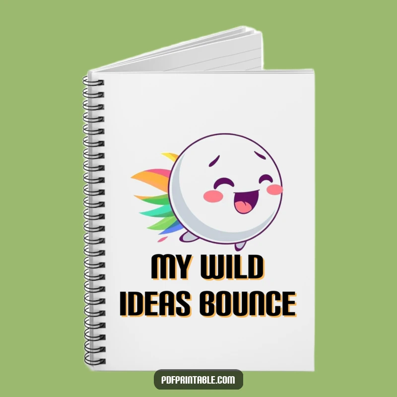 Funny Bouncy Ball Notebook: Jot Down Your Colorful Ideas!