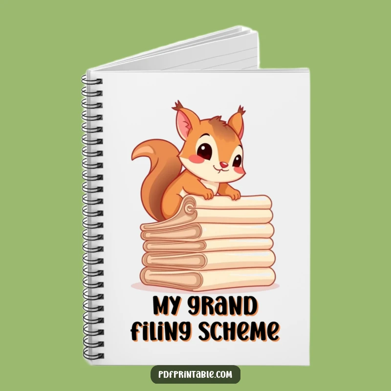 Funny Squirrel Idea Climber Notebook - Hilarious journal and perfect funny gift for writers.