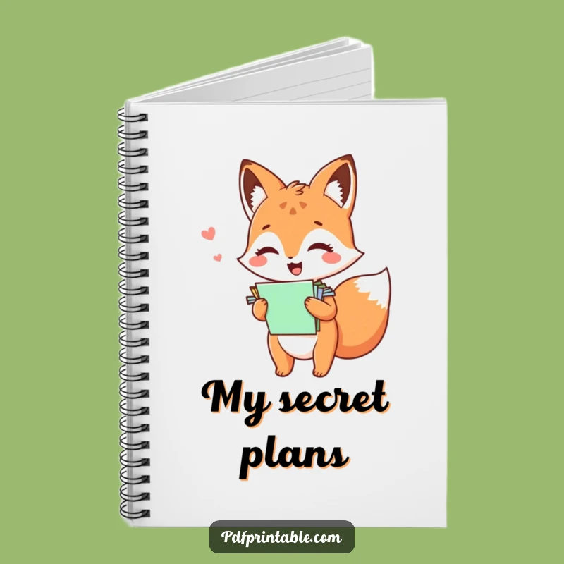 Funny Kawaii Fox Paper Notebook: Jot Down Fun, Perfect Funny Gift