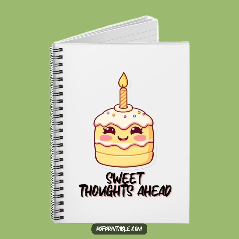 Funny Birthday Cake Notebook: Jot Down Ideas with a Smiling Celebration Treat
