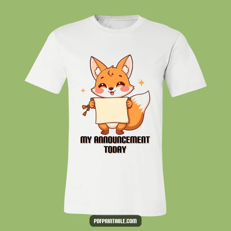 Funny Fox Scroll T-Shirt: Clever Presenter, Hilarious Gift for Witty People