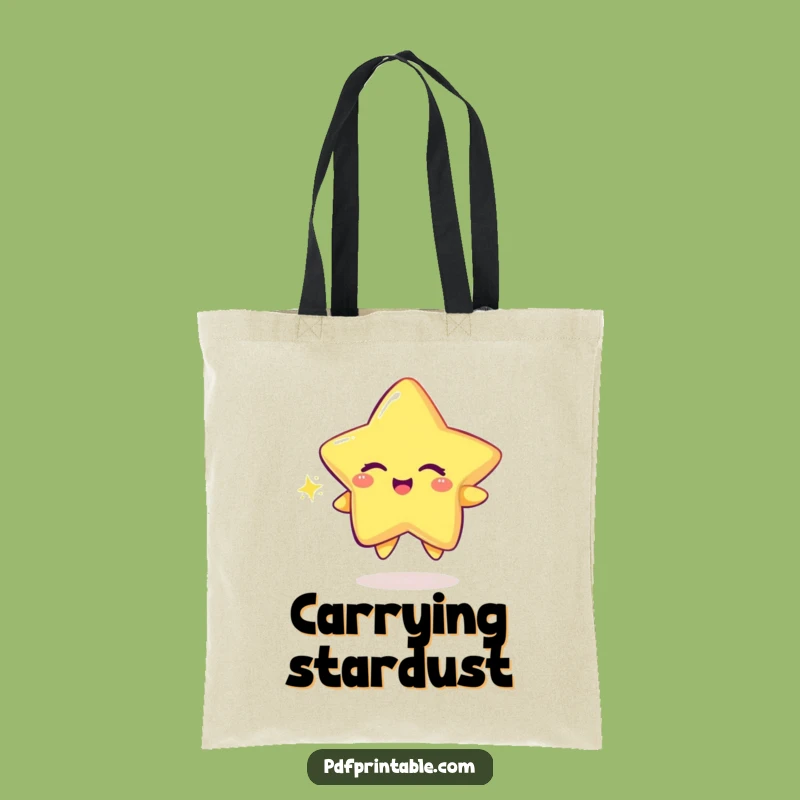 Funny Star Trail Tote Bag: Carry Your Magic Everywhere