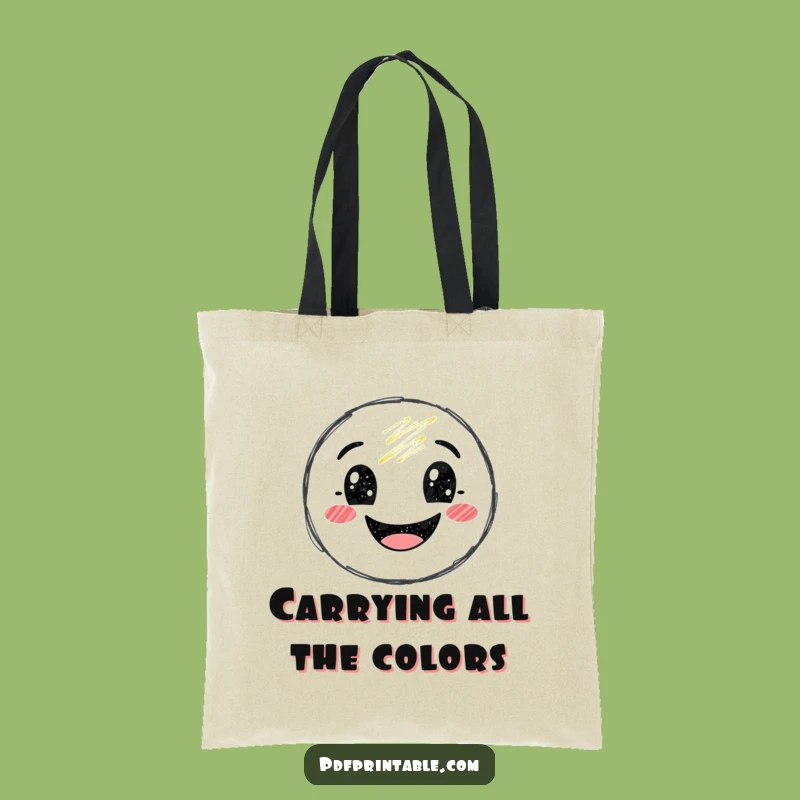 Funny Crayon Smile Tote Bag: Carry Your Laughs and Art Supplies
