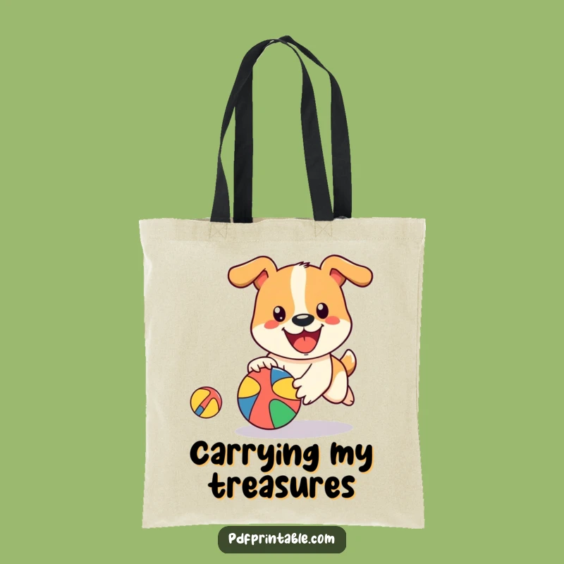 Funny Dog Ball Tote Bag: Carry Your Fun, Playful Pup, Practical Funny Gift