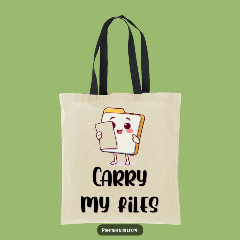 Funny Folder Tote Bag: Document Presentation - Carry Your Files with Style