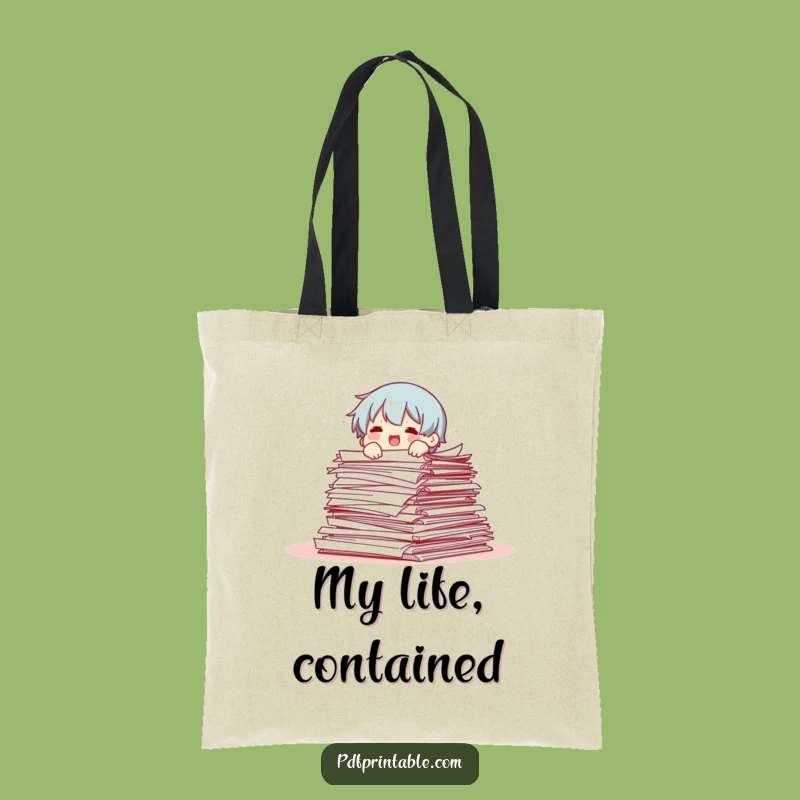 Funny Paper Organizer Tote: Carry Your Chaos in Style, Hilarious Book Bag