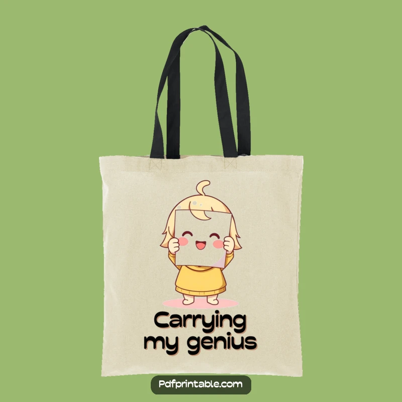 Funny Printing Character Tote Bag: Carry Your Success, Fresh Print, Fun Gift